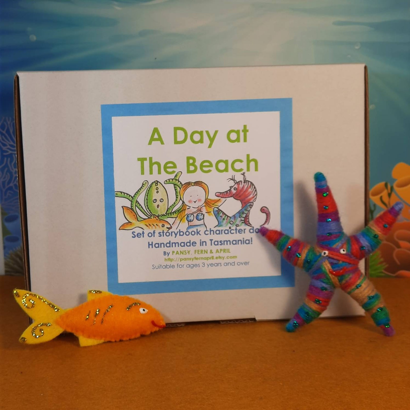 A Day at the Beach Storybook Doll Set - Etsy