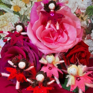 Rose flower fairies- set of three