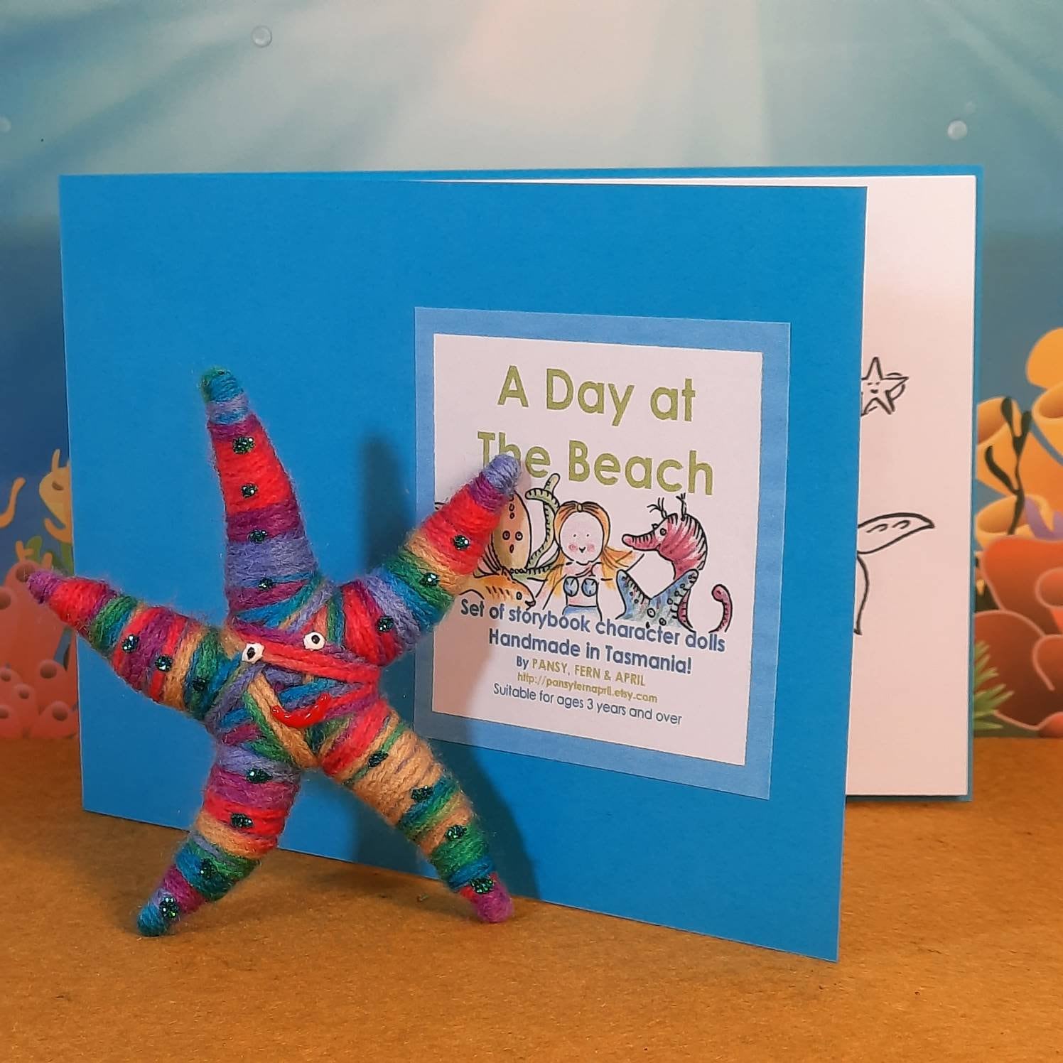 A Day at the Beach Storybook Doll Set - Etsy