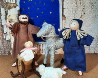 Nativity set of Handmade dolls