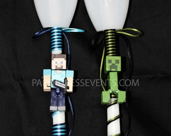 Minecraft Steve Creeper Greek Orthodox Easter Pasxa Candle Lambada Lambatha