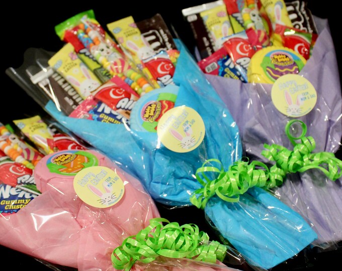 Spring Candy Containers Easter Spring Candy Bouquet - Chocolate and Candy Bouquets - Etsy