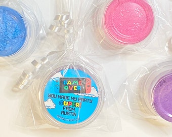 Set of 12 - Game Over Super Gamer Birthday Party Favors Squeezable Play Sand Birthday Kids Classroom Gifts Treats Favors