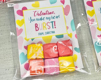 Set of 24 - You Make My Heart Burst! Star Burst - Kids Valentine - Starburst