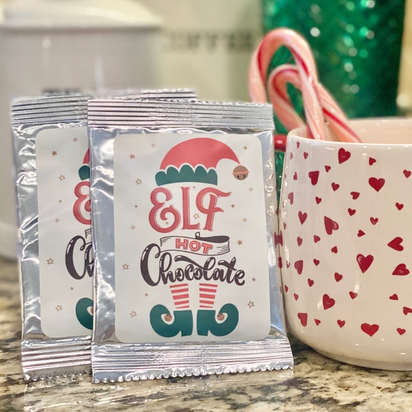 Elf Hot Cocoa - Hot Chocolate - Individually Wrapped - Christmas Elf Breakfast
