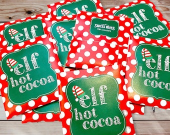 Set of 12 Elf Hot Cocoa - Hot Chocolate - Individually Wrapped - Christmas Elf Breakfast