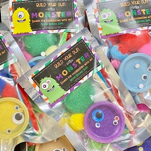 Set of 15 Build a Little Monster Kit - Birthday Classroom Treat Favor Modeling Clay