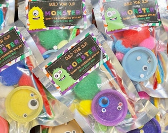 Set of 15 Build a Little Monster Kit - Birthday Classroom Treat Favor Modeling Clay