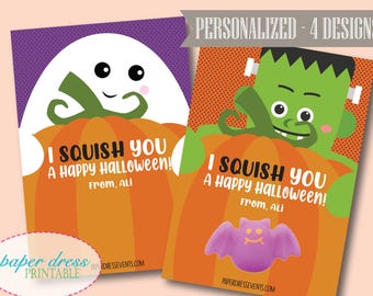 I Squish You A Happy Halloween - Kids Halloween - Squishy - Mochi - Printable PDF