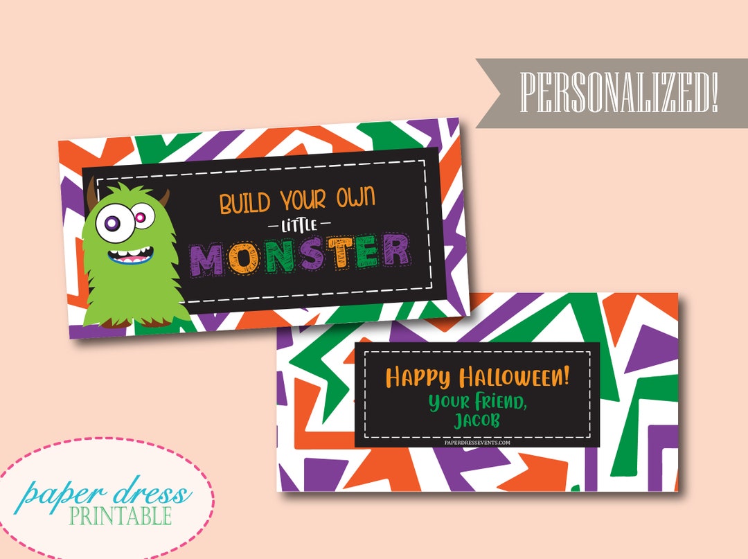 Build a Little Monster Kit - Halloween Classroom Treat Favor Modeling ...