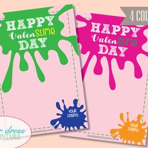 INSTANT Download Slime Color Goo Kids Valentine Happy Valenslime Day ...