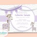 INSTANT Download Baby Giraffe Chevron Shower Bingo Game Card Purple ...