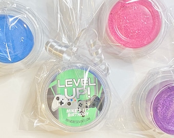 Set of 12 - Gamer Level Up Birthday Party Favors Squeezable Play Sand Birthday Kids Classroom Gifts Treats Favors