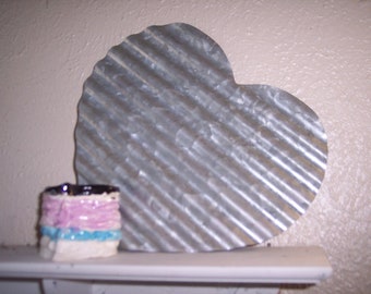 Corrugated Large Galvanized Metal Tin Heart Wall Art, Metal Heart Wall Art, Metal Wall Art, Heart Art, Galvanized Heart Art, Tin Heart Art