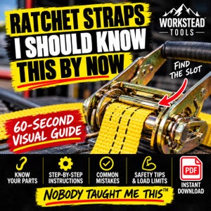 How to Use Ratchet Straps – 60-Second Visual Guide | Tie Down Instructions | Cargo Securement PDF | Printable Quick Reference