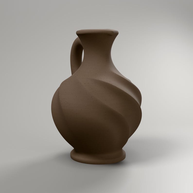 Chanukka Deko Set aus vier Skulpturen in Holzoptik, Ölkrug Becher Dreidel Olive, moderne Judaica für Regal und Sideboard – hero