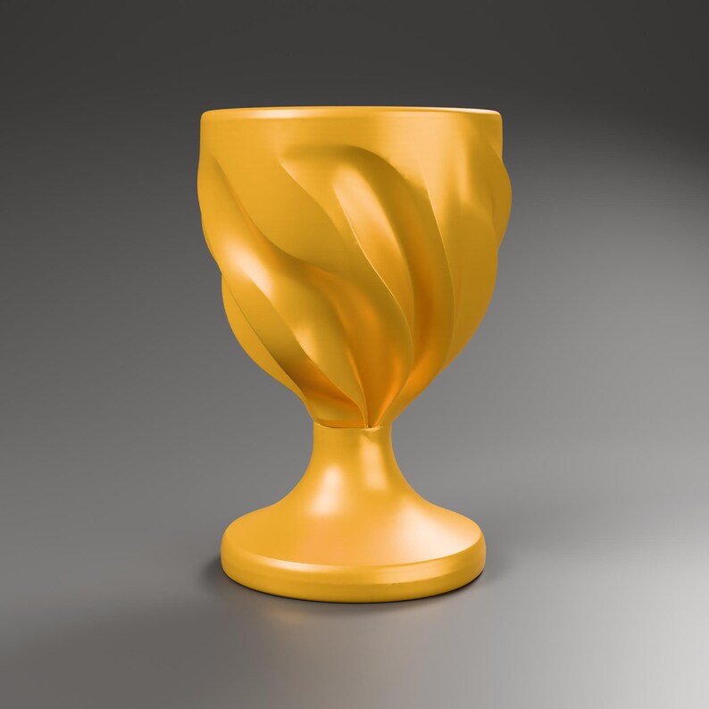 Becher Skulptur in Holzoptik, Chanukka Deko modern, gefaltete Judaica Deko Skulptur für Regal und Sideboard – color-76822b33efc04d5d95e7de756011c587