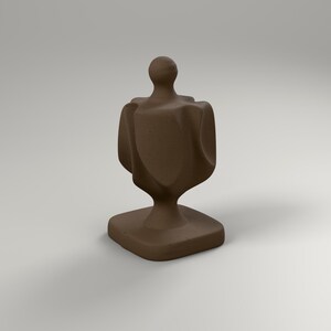 Dreidel Skulptur in Holzoptik, Chanukka Deko modern, gefaltete Judaica Deko für Regal und Schreibtisch – angle-1