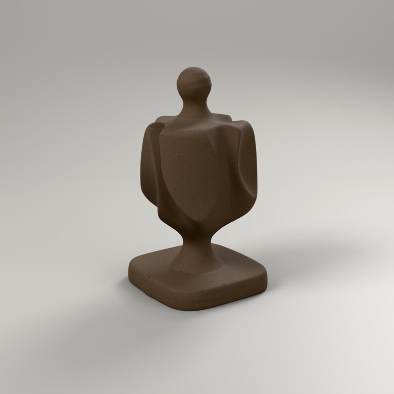 Dreidel Skulptur in Holzoptik, Chanukka Deko modern, gefaltete Judaica Deko für Regal und Schreibtisch – angle-1