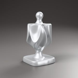 Dreidel Skulptur in Holzoptik, Chanukka Deko modern, gefaltete Judaica Deko für Regal und Schreibtisch – color-590751030b4f443cab4d89130f66a7ff