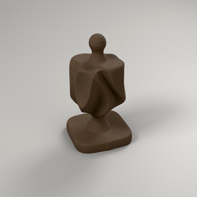 Dreidel Skulptur in Holzoptik, Chanukka Deko modern, gefaltete Judaica Deko für Regal und Schreibtisch – angle-2