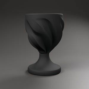 Becher Skulptur in Holzoptik, Chanukka Deko modern, gefaltete Judaica Deko Skulptur für Regal und Sideboard – color-92b32f24568e48fd8937e7e8f270f9a0
