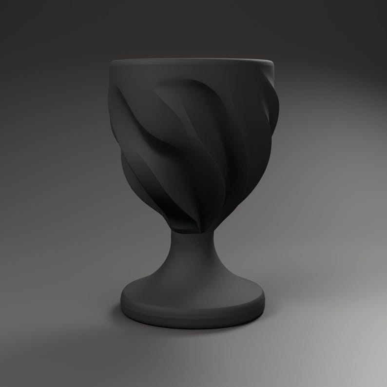 Becher Skulptur in Holzoptik, Chanukka Deko modern, gefaltete Judaica Deko Skulptur für Regal und Sideboard – color-92b32f24568e48fd8937e7e8f270f9a0