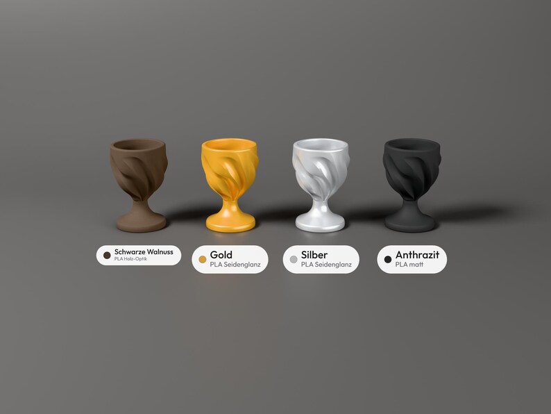 Becher Skulptur in Holzoptik, Chanukka Deko modern, gefaltete Judaica Deko Skulptur für Regal und Sideboard – colors