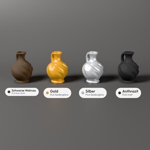 Ölkrug Skulptur in Holzoptik, Chanukka Deko modern, gefaltete Judaica Deko Skulptur für Regal und Sideboard – colors