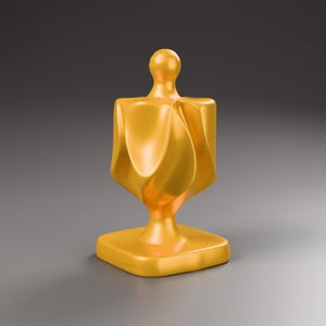 Dreidel Skulptur in Holzoptik, Chanukka Deko modern, gefaltete Judaica Deko für Regal und Schreibtisch – color-76822b33efc04d5d95e7de756011c587