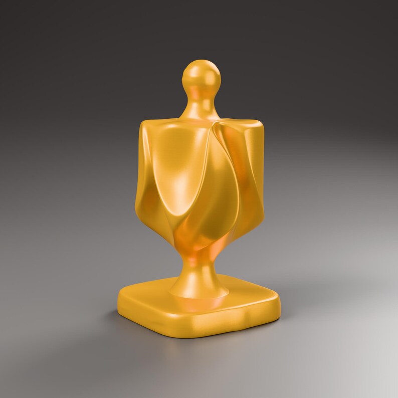 Dreidel Skulptur in Holzoptik, Chanukka Deko modern, gefaltete Judaica Deko für Regal und Schreibtisch – color-76822b33efc04d5d95e7de756011c587