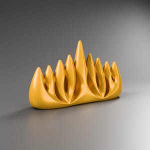 Chanukkia Skulptur modern, Chanukka Deko in Holzoptik Walnuss, Menora Designobjekt für Regal und Sideboard – color-76822b33efc04d5d95e7de756011c587