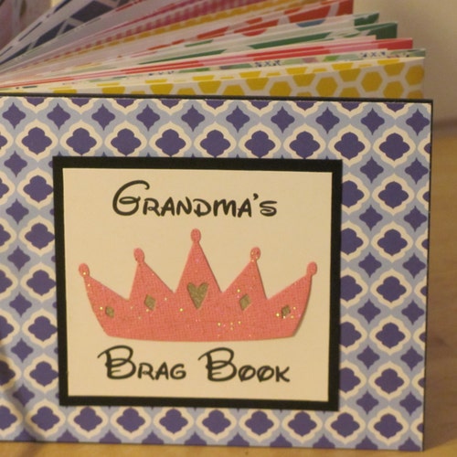 Grandma's Brag Book Photo Album Scrapbook keepsake Grandchildren Zine Journal Baby Child Memory Maker Shower Gift Birthday Christmas Idea
