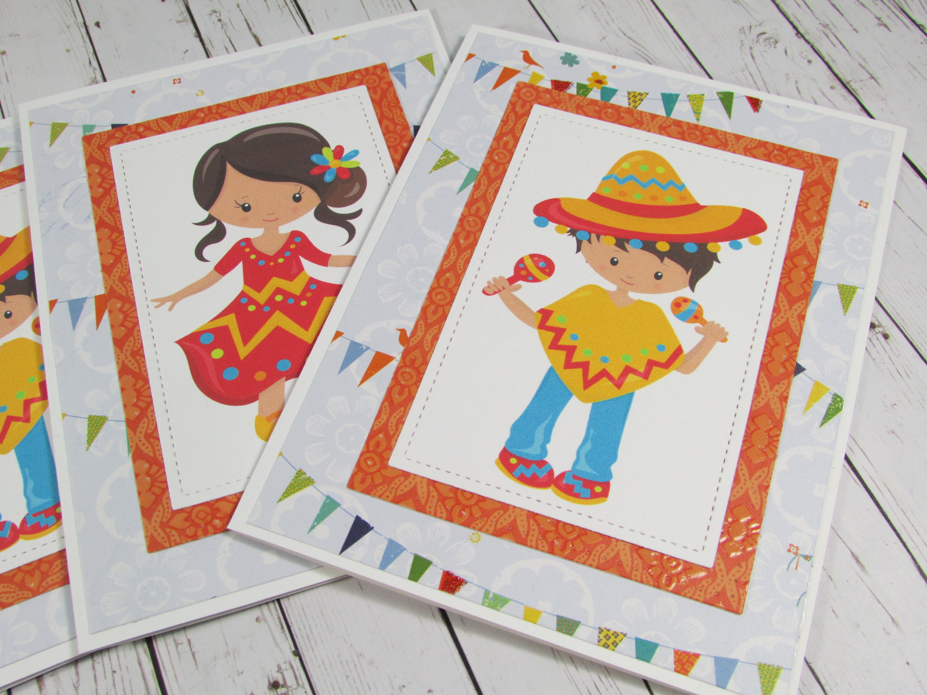 Fiesta Cinco de Mayo Cards 4 Ct. Handmade Note Cards Etsy