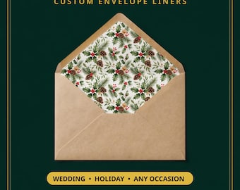 Custom Envelope Liner Done For You | Wedding Envelope Liner Printable, Your Photo or Artwork | 5 Sizes, Unlimited Prints
