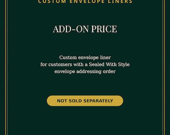 Envelope Liner Add-On for Addressing Orders | Custom Envelope Liner PDF, Your Photo or Artwork | Add-On Only