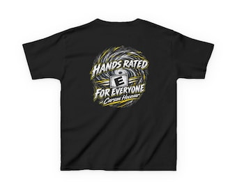 Hands Rated E For Everyone Kids Tee | 77 Logo