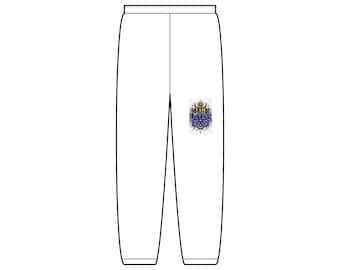 Abstract Blue and Gold Graphic Sweatpants