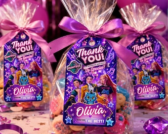 Modello di etichetta di ringraziamento Kpop, etichette per bomboniere modificabili su Canva, etichette regalo di compleanno stampabili, etichette per bomboniere, download digitale immediato