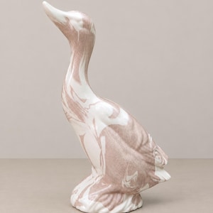Vintage St Helens Ash Ware gåsfigur, vulkanisk askkeramik, 1980-talet