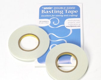 Double Sided Basting Tape | By Annie SUP217 | 2 Rolls | Craft Supply | For Bag Making | Sticky Tape