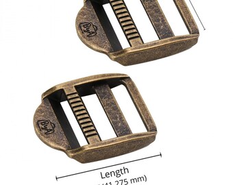 1in Strap Adjuster Set of Two | By Annie | Purse Hardware | Notions | Bag Making | 3 Options | Antique Brass | Black Metal | Nickel