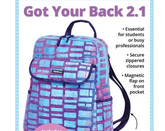 Got your Back  2.1 Pattern | By Annie PBA198-2.1 | Backpack | Travel Bag | Sewing Pattern