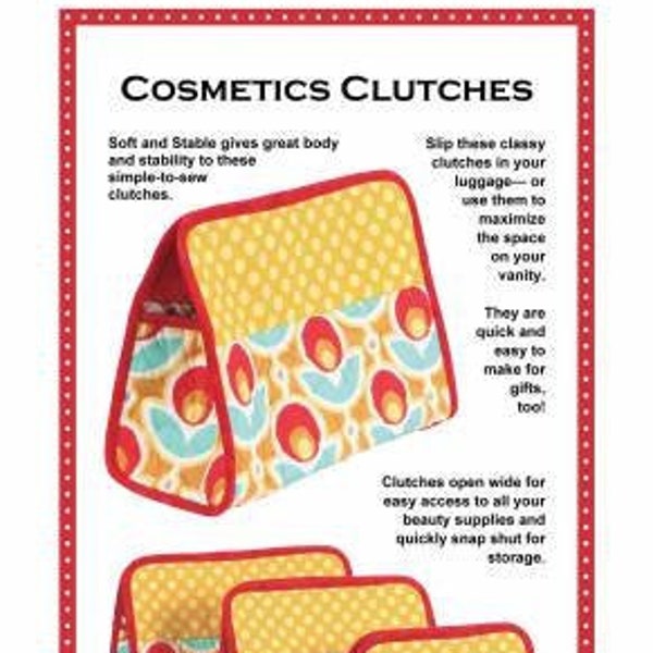 Cosmetic Clutches Bag Pattern | By Annie PBA217 | Travel | Storage Organizer | 3 Sizes