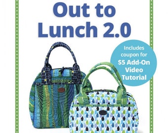 Out to Lunch 2.0 Bag Pattern | By Annie PBA231-2 | Travel Bag Accessory | Handbag and Snack Bag | Sewing Pattern