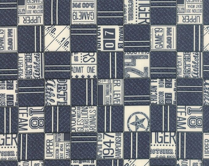 Varsity in Blue | Sweetwater | Moda Fabric 5590-13 | Quilting Fabric ...