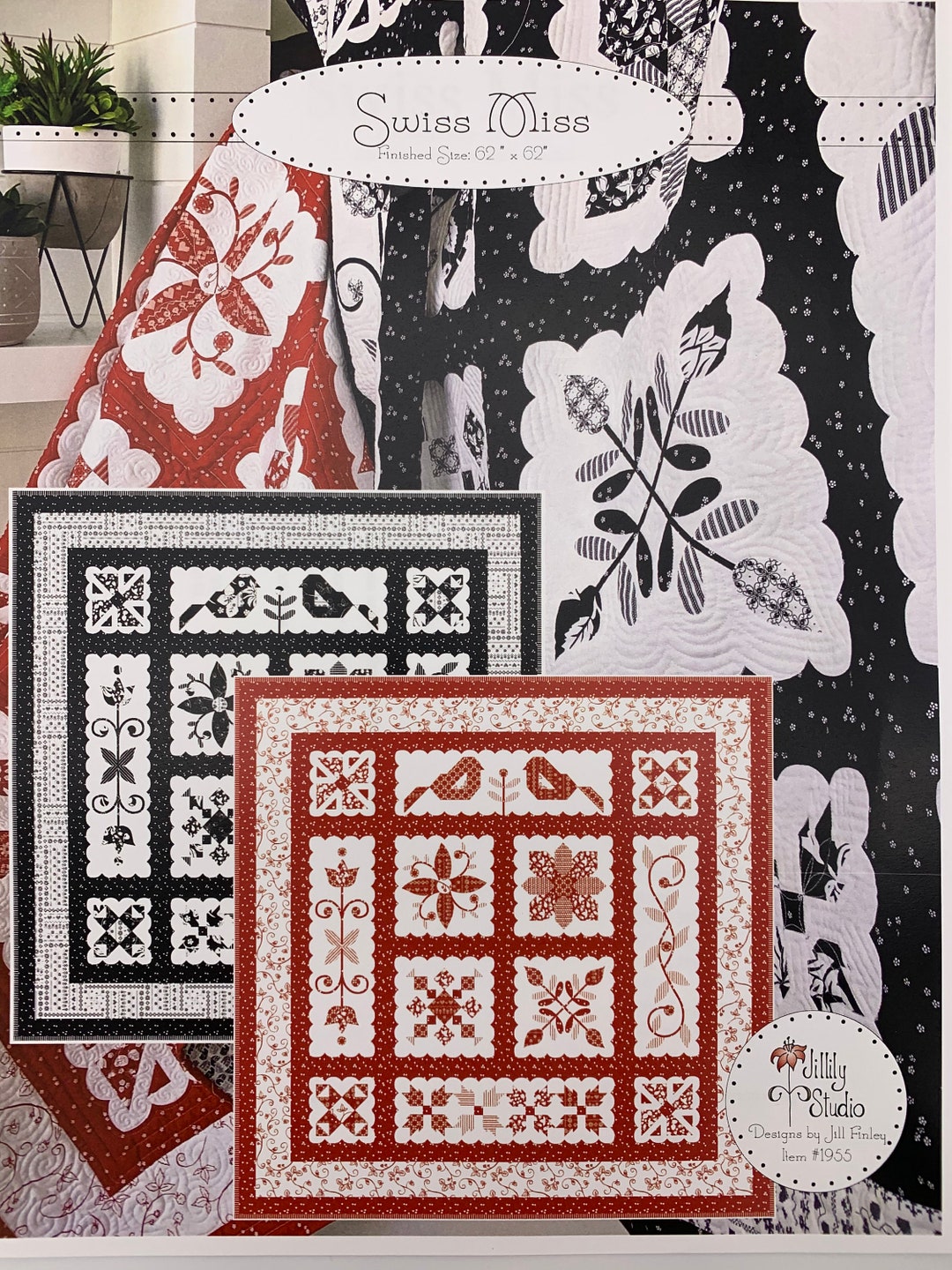 Swiss Miss Quilt Pattern Jillily Studio 1955 Finished Etsy