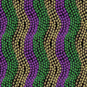 Mardi Gras Beads Stripe in Multi | Mardi Gras for Timeless Treasures CD8583 | 100% Cotton Quilting Fabric | Novelty | Fat Quarters | Yardage