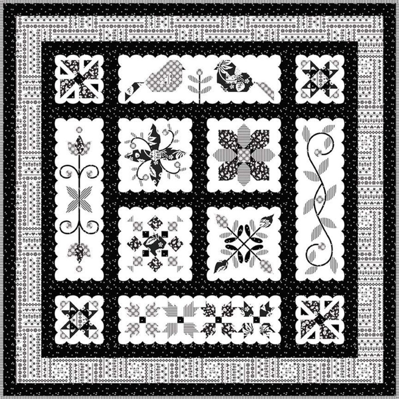 Swiss Miss Quilt Pattern Jillily Studio 1955 Finished Etsy