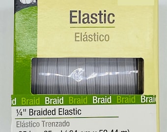 Dritz 1/4 inch gevlochten elastiek 9430W | Verkocht in stappen van 5 meter | Begrippen en ambachten